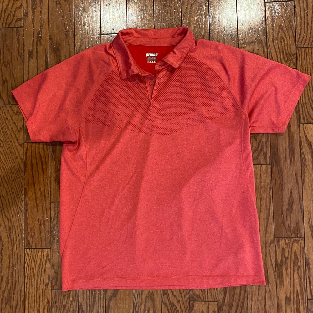 Prince red polo shirt